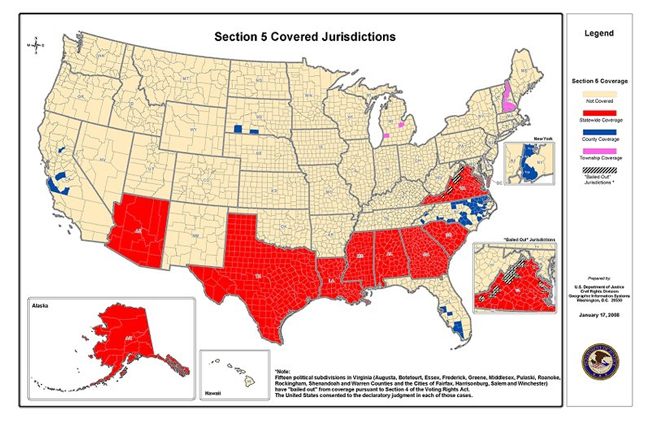 Section 5 Covered Jurisdictions