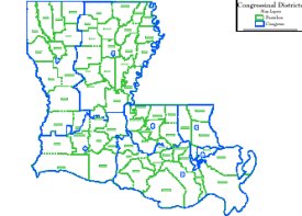 1990 Map-Redistricting Louisiana